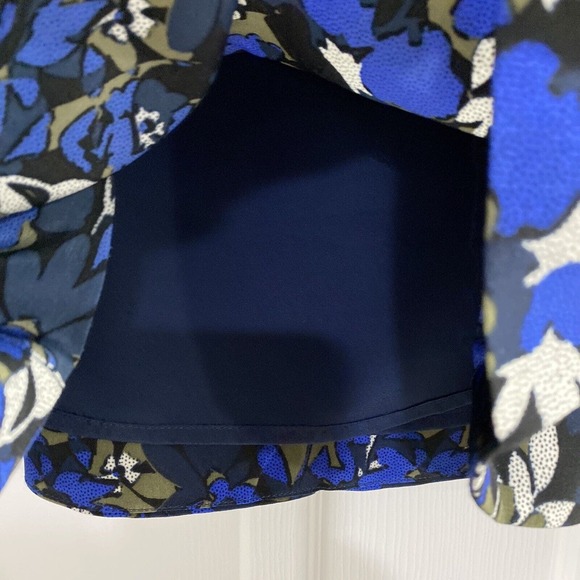 Tommy Hilfiger casual skirt size 12 blue print side pockets lined pleated preppy - Picture 4 of 7